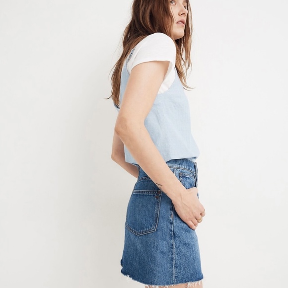 Madewell  Sz 27 Rigid Denim A-Line Mini Skirt in Lakeline Wash: Eco Edition - Picture 1 of 6